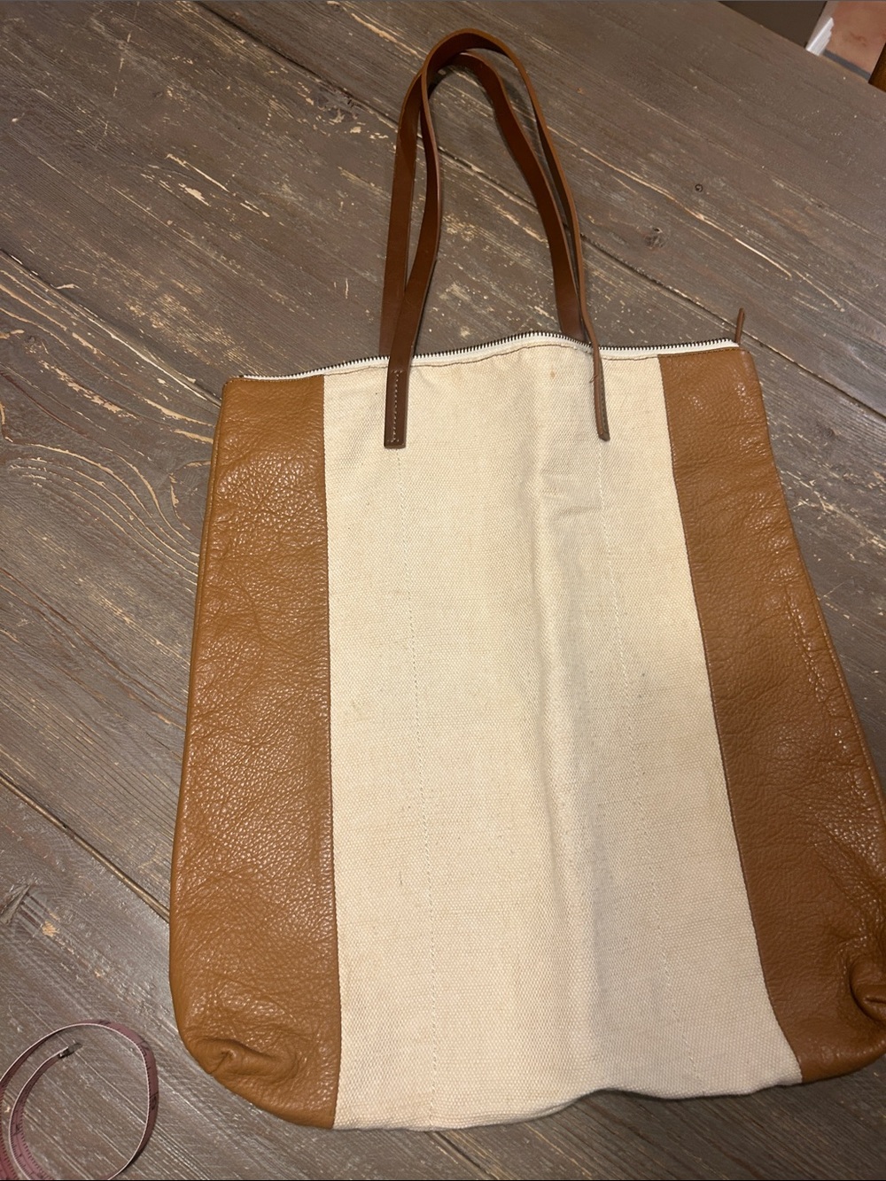 GAP Tan and Cream Canvas Tote